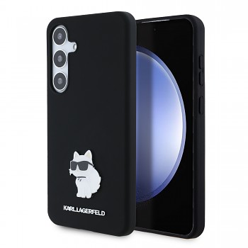 Karl Lagerfeld silikonové pouzdro Samsung Galaxy S24 Plus Choupette růžové