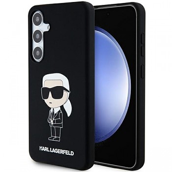 Karl Lagerfeld Silicone pouzdro Samsung Galaxy S24 Plus Ikonik černé