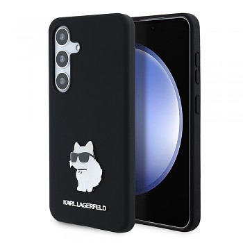Karl Lagerfeld Silicone pouzdro Samsung Galaxy S24 Choupette růžová
