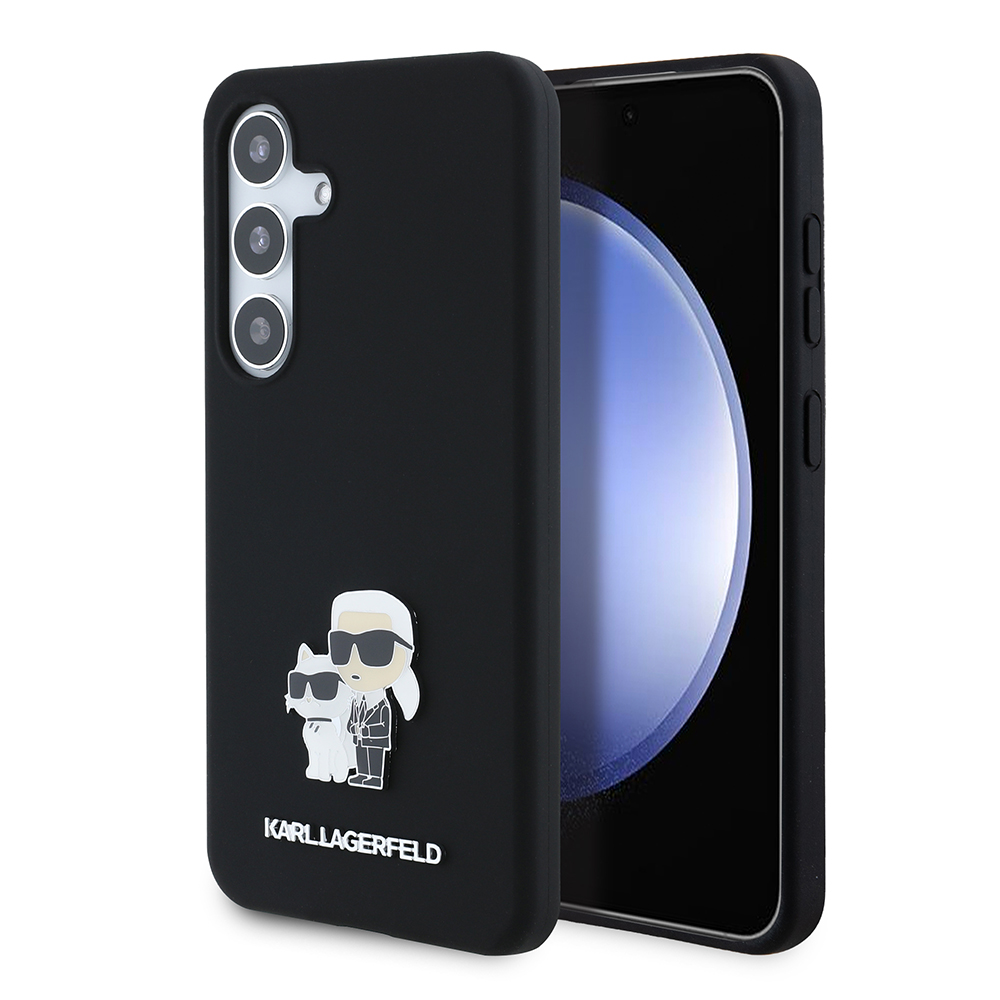 Levně Karl Lagerfeld Silicone Samsung Galaxy S24 Karl&Choupette Metal Pin