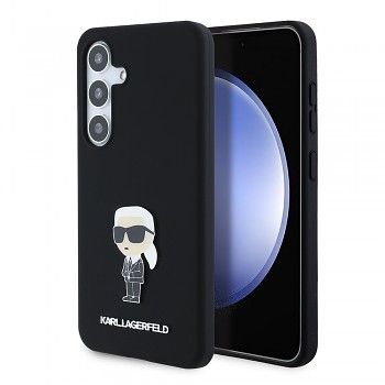Karl Lagerfeld Silicone pouzdro Samsung Galaxy S24 Ikonik Metal Pin růžová