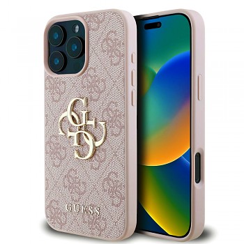 Guess Hardcase 4G Big Logo iPhone 16 Pro růžová