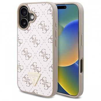 Guess Hardcase 4G Triangle Metal Logo iPhone 16 Bílý
