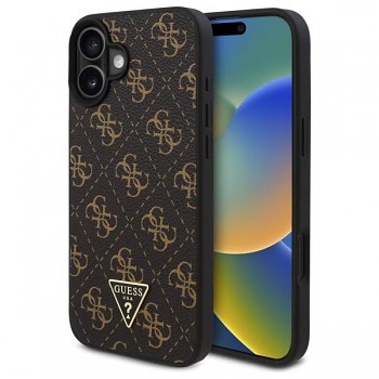 Guess Hardcase 4G Triangle Metal Logo iPhone 16 Plus Černá