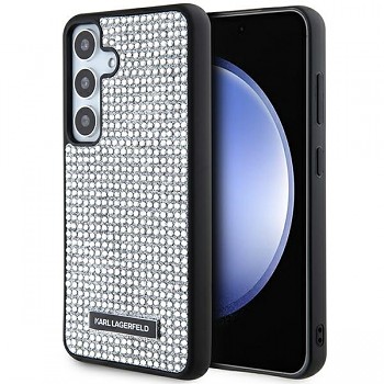 Karl Lagerfeld Hardcase Rhinestone pro Samsung Galaxy S24 stříbrná