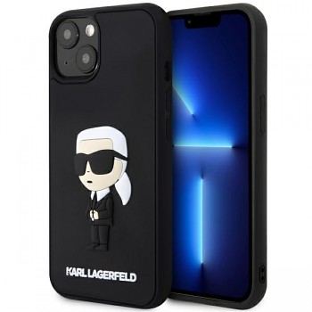 Karl Lagerfeld 3D Design iPhone 14 Plus Rubber Ikonik černá