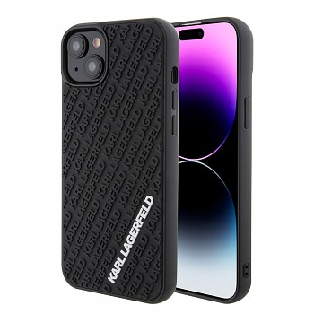 Karl Lagerfeld 3D Design iPhone 15 Plus gumový kryt Multi Logo