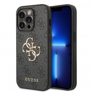 Guess Hardcase 4G Big Metal Logo iPhone 15 Pro Šedá