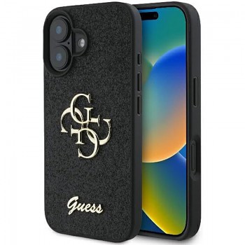 Guess Glitter Fixed Big 4G GUHCP16MHG4SGK iPhone 16 Plus černá