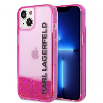 Karl Lagerfeld Hardcase Liquid Glitter iPhone 14 Plus růžová Elong