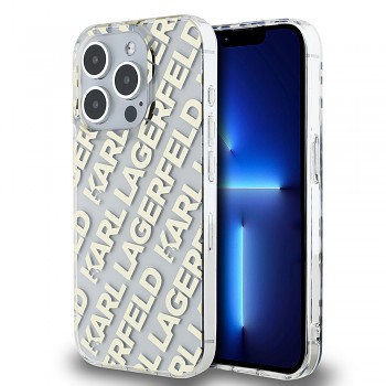 Karl Lagerfeld IML Luxury iPhone 15 Pro Max zlatý Fullover Logo