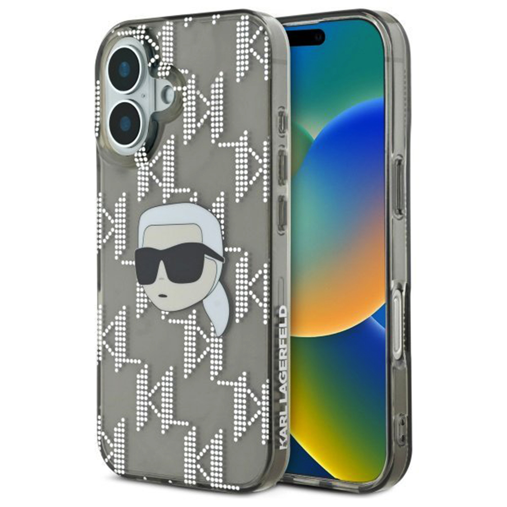 Levně Karl Lagerfeld IML Luxury Electroplated iPhone 16 Karl Head růžová