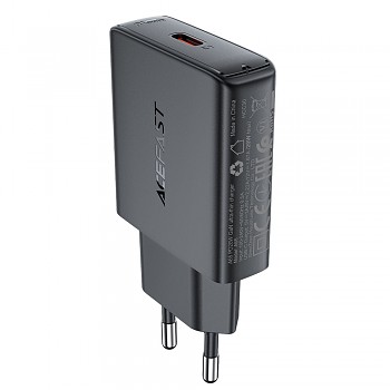 Acefast Wall Charger A65 Type-C GaN Technology 20W Power Delivery černá
