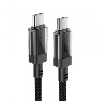 Acefast Datový kabel C12-03 Type-C na Type-C 60W vysokorychlostní nabíjení 1.2m černý