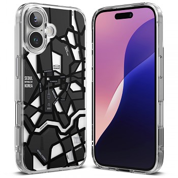 Ringke Fusion Design pouzdro iPhone 16 mapa Soulu černá