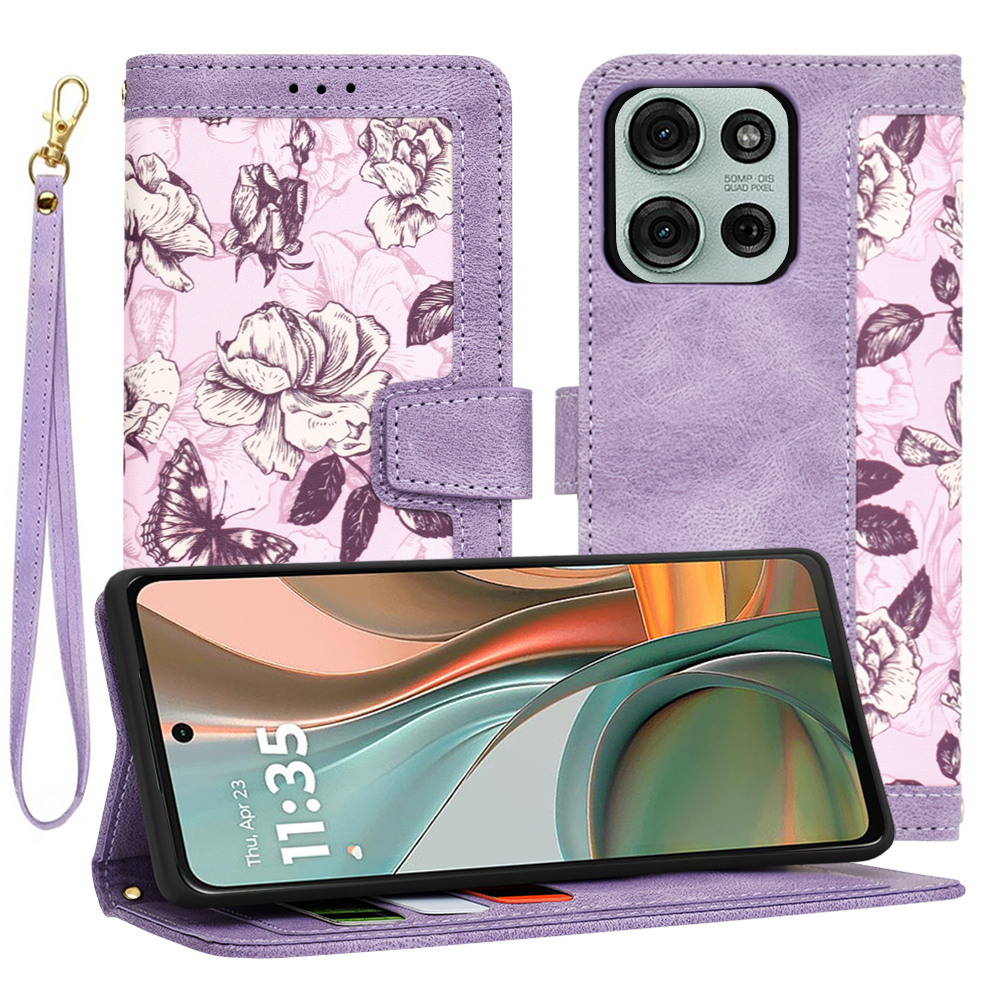 Levně Pouzdro Techsuit FlipCraft pro Motorola Moto G75 Tajemná fialová