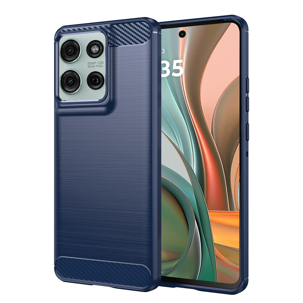 Levně Pouzdro Techsuit Carbon Silicone pro Motorola Moto G75 modré