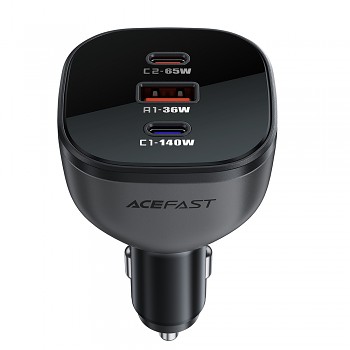 Acefast Car Charger B14 2x USB-C USB 165W Rychlé Nabíjení Černá