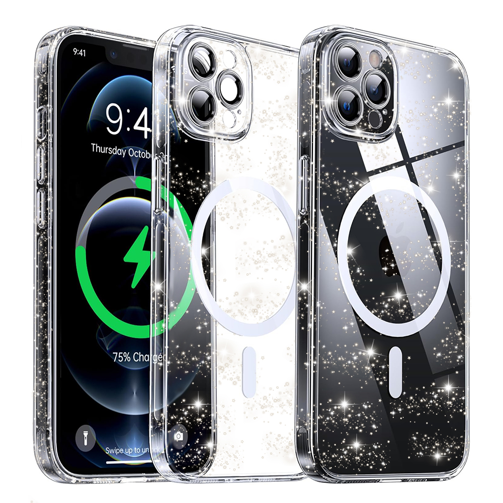 Levně Techsuit SparkleSkin MagSafe Series iPhone 12 Pro průhledný obal