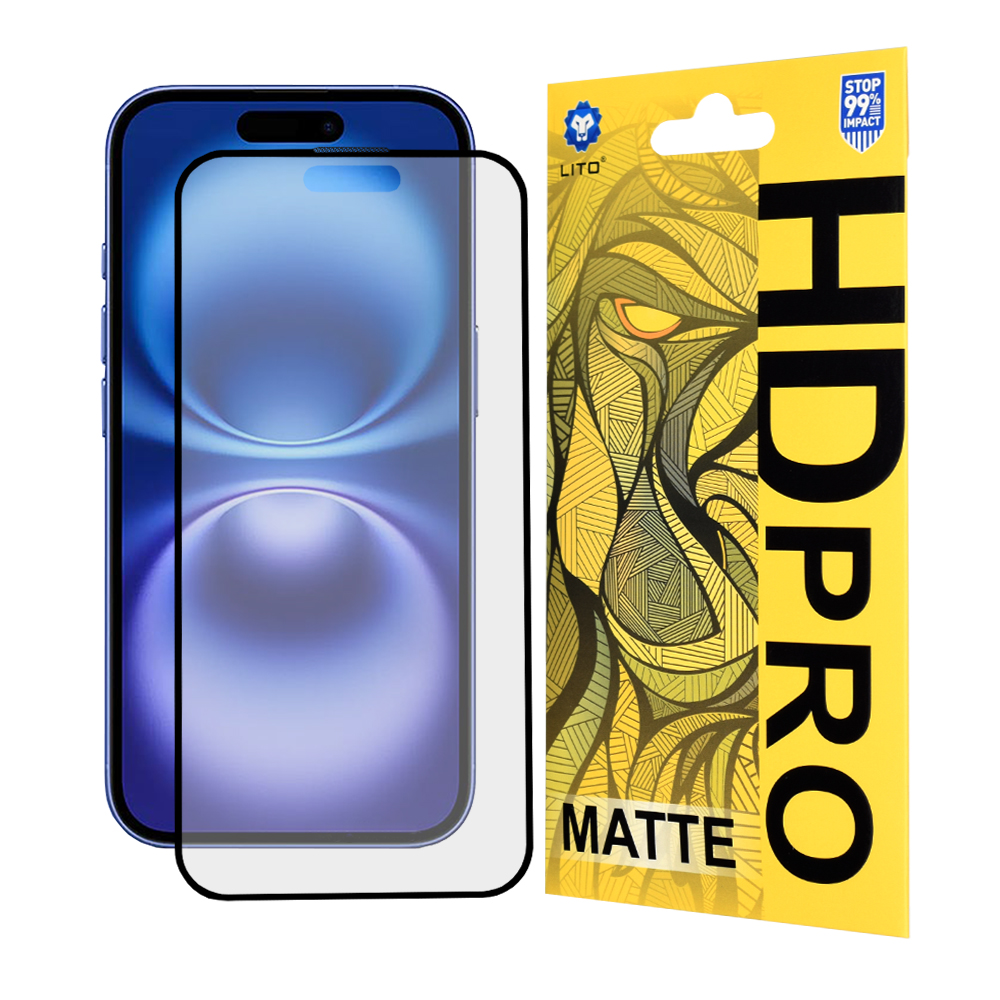 Levně Lito HD Pro Matte pro iPhone 16 černá