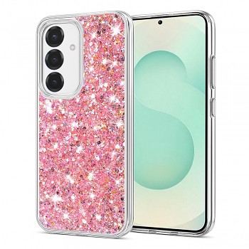 Techsuit Sparkly Glitter pro Samsung Galaxy S25 Plus růžová