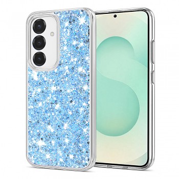 Techsuit Sparkly Glitter pro Samsung Galaxy S25 Plus modrá