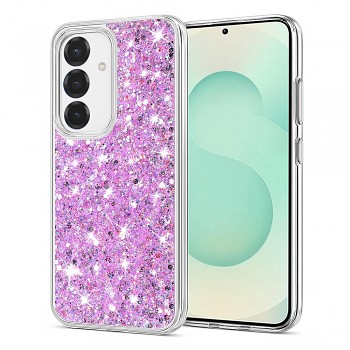 Techsuit Sparkly Glitter pro Samsung Galaxy S25 Plus v magentové