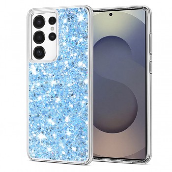 Techsuit Sparkly Glitter pro Samsung Galaxy S25 Ultra modrá