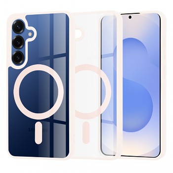 Techsuit MagSafe Pro pro Samsung Galaxy S25 v růžové barvě