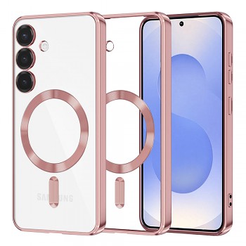 Techsuit Luxury Crystal MagSafe pro Samsung Galaxy S25 růžová