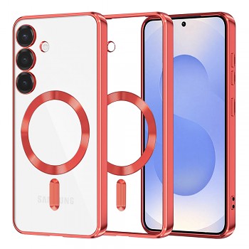 Techsuit Luxury Crystal MagSafe pro Samsung Galaxy S25 červená