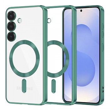 Techsuit Luxury Crystal MagSafe pro Samsung Galaxy S25 světle zelená