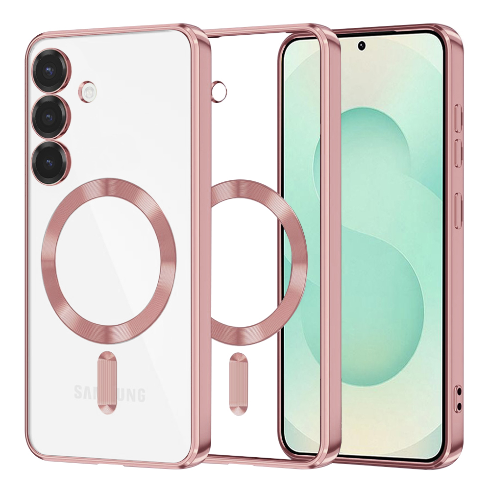 Techsuit Luxury Crystal MagSafe pro Samsung Galaxy S25 Plus růžová