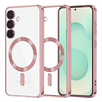 Techsuit Luxury Crystal MagSafe pro Samsung Galaxy S25 Plus růžová