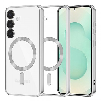 Techsuit Luxury Crystal MagSafe pro Samsung Galaxy S25 Plus stříbrný