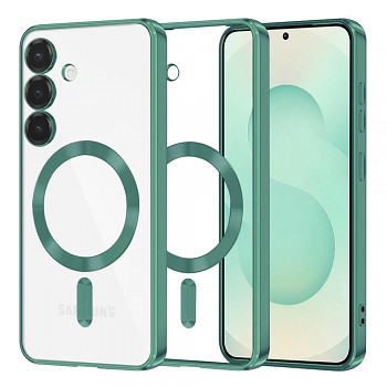 Techsuit Luxury Crystal MagSafe pro Samsung Galaxy S25 Plus světle zelená