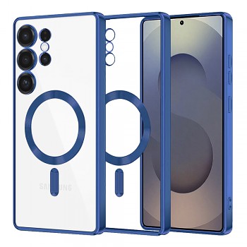 Techsuit Luxury Crystal MagSafe pro Samsung Galaxy S25 Ultra tmavě modrá