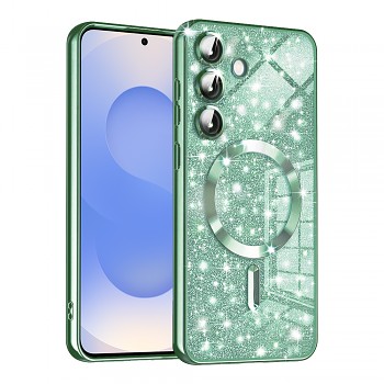 Techsuit Luxury Glitter MagSafe pro Samsung Galaxy S25 světle zelená