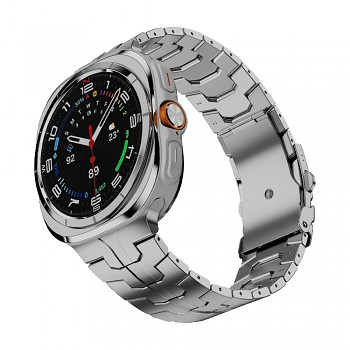 Řemínek Techsuit W063 pro Samsung Galaxy Watch Ultra 47mm Ultra 2 stříbrný