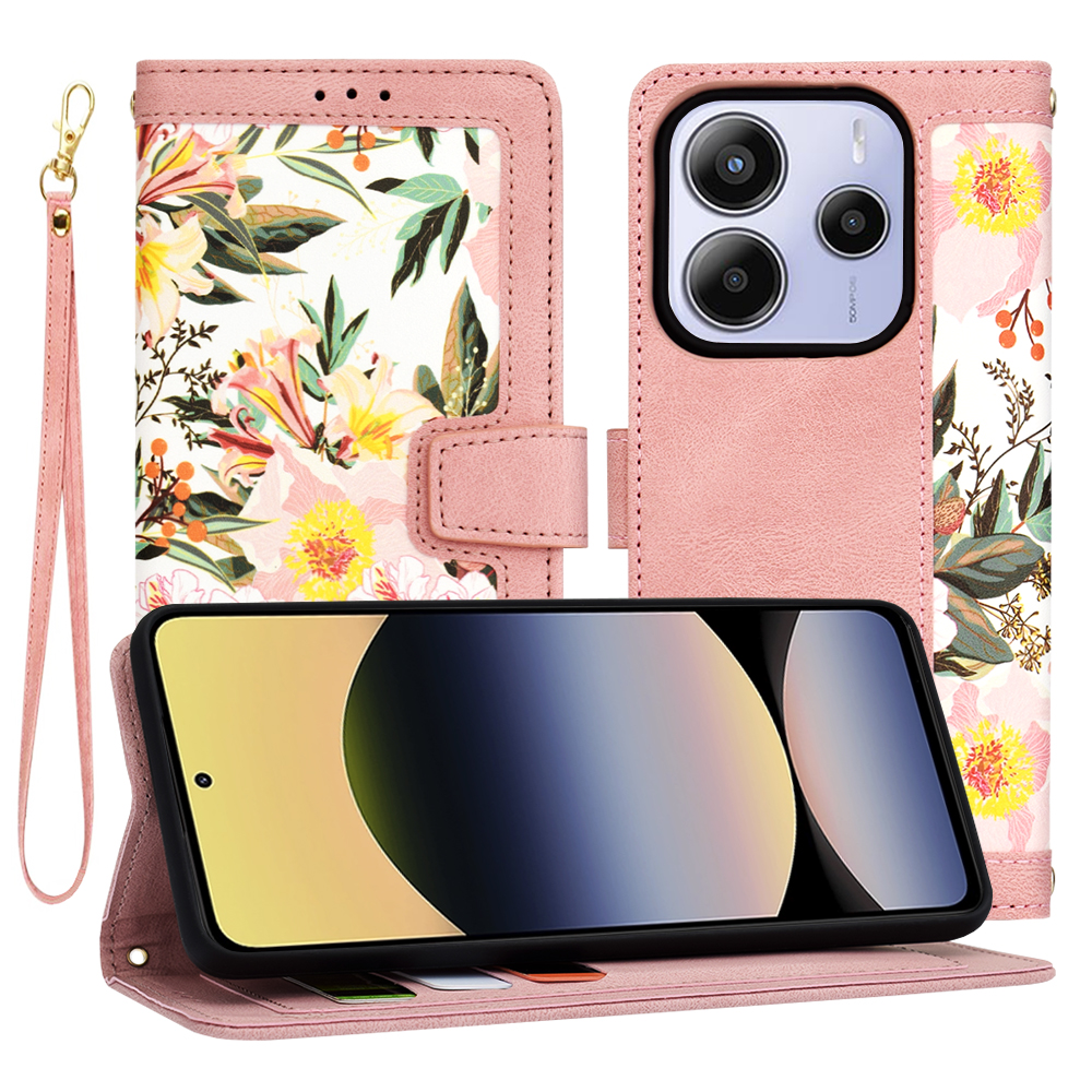 Levně Pouzdro Techsuit FlipCraft pro Xiaomi Redmi Note 14 5G růžové