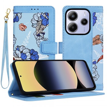 Pouzdro Techsuit FlipCraft pro Xiaomi Redmi Note 14 5G v živé modré