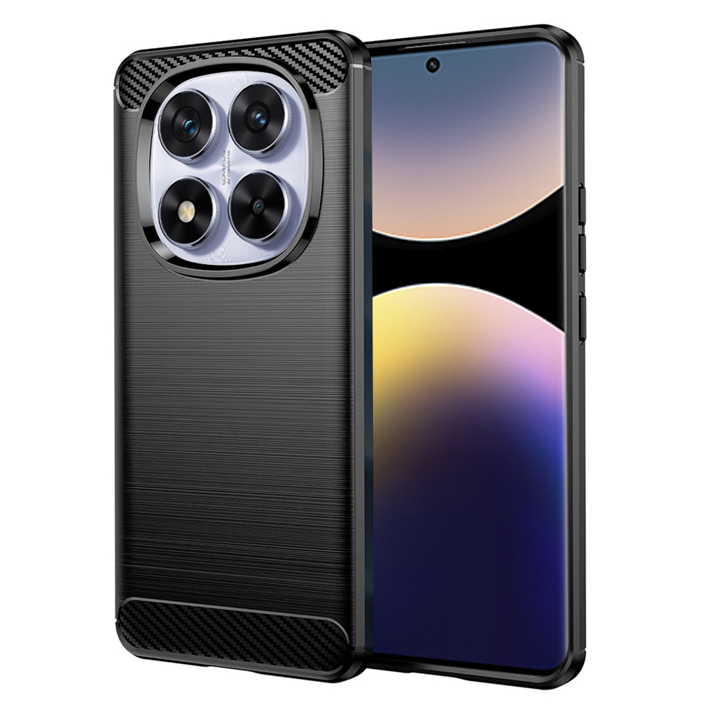 Levně Pouzdro Techsuit Carbon Silicone pro Xiaomi Redmi Note 14 Pro 5G Poco X7 černé