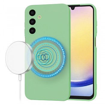 Techsuit SoftFlex MagSafe pro Samsung Galaxy A25 5G mátově zelená