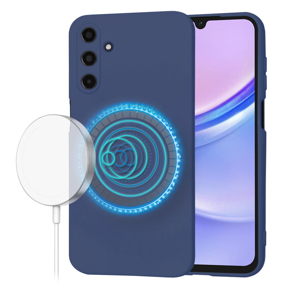 Levně Techsuit SoftFlex MagSafe pro Samsung Galaxy A15 4G A15 5G v námořnické modré