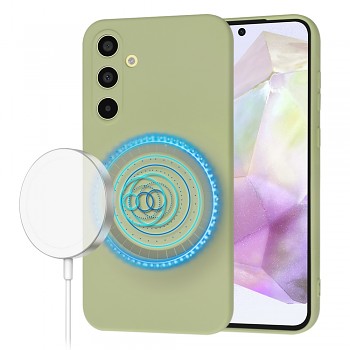 Techsuit SoftFlex MagSafe pro Samsung Galaxy A35 5G v barvě matcha