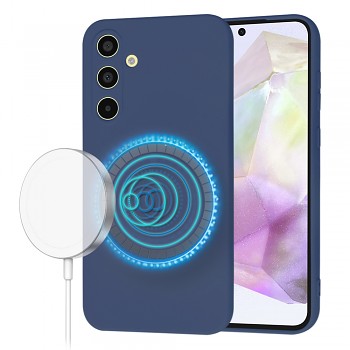 Techsuit SoftFlex MagSafe pro Samsung Galaxy A35 5G v námořnické modré