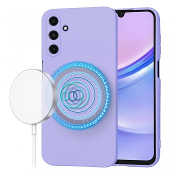Techsuit SoftFlex MagSafe pro Samsung Galaxy A15 4G A15 5G světle fialová