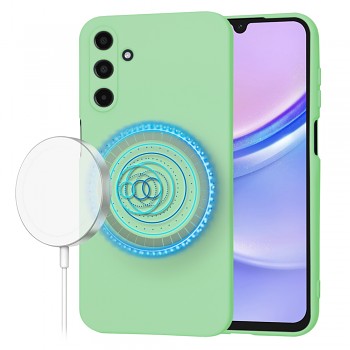 Techsuit SoftFlex MagSafe pro Samsung Galaxy A15 4G A15 5G mátově zelená