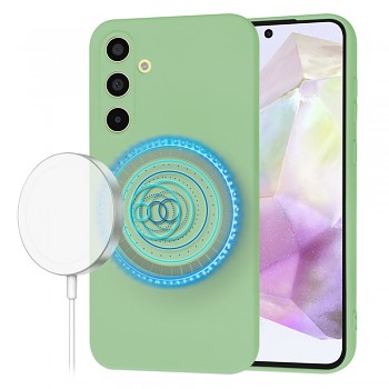 Techsuit SoftFlex MagSafe pro Samsung Galaxy A35 5G mátově zelená