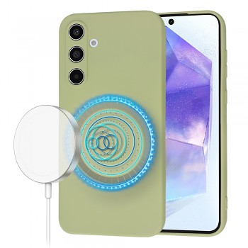 Techsuit SoftFlex MagSafe pro Samsung Galaxy A55 5G v barvě matcha